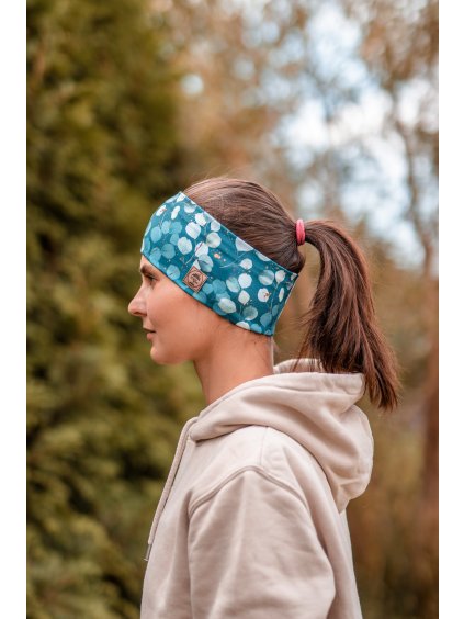 Čelenka Eukalyptus na petrolejové - překroucený šev