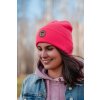 Zimní čepice zářivě růžová