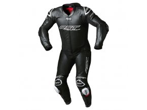 3232 V42i Kangaroo Airbag Mens Leather Suit Black Black Front 001