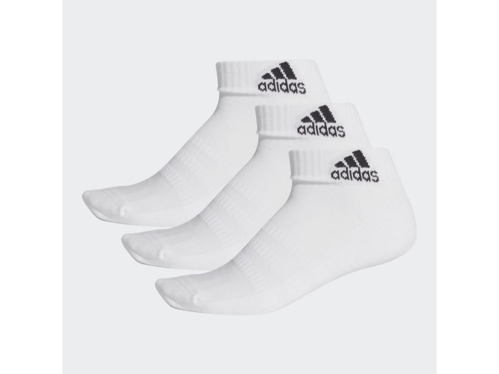 Cushioned Ankle Socks 3 Pairs White DZ9365 03 standard