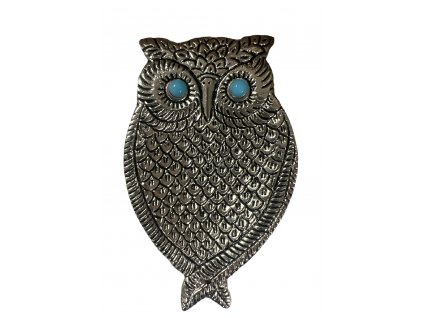 Stojánek na vonné tyčinky - Sova (stříbrná)