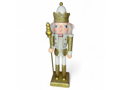 vanocni-dekorace-louskacek-zlaty-trpytivy-s-holi--30-cm-