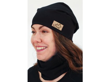 beanie black bok