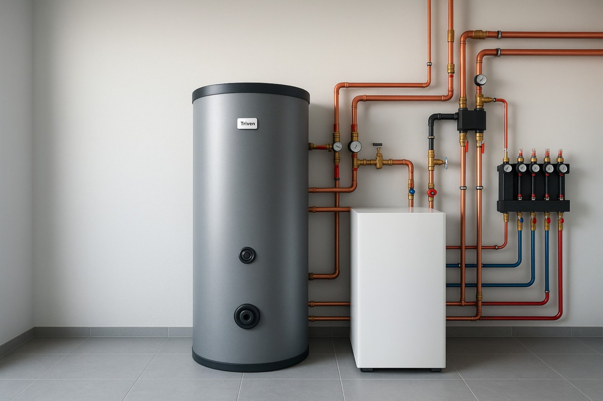 Vzorové zapojení akumulační nádrže do systému