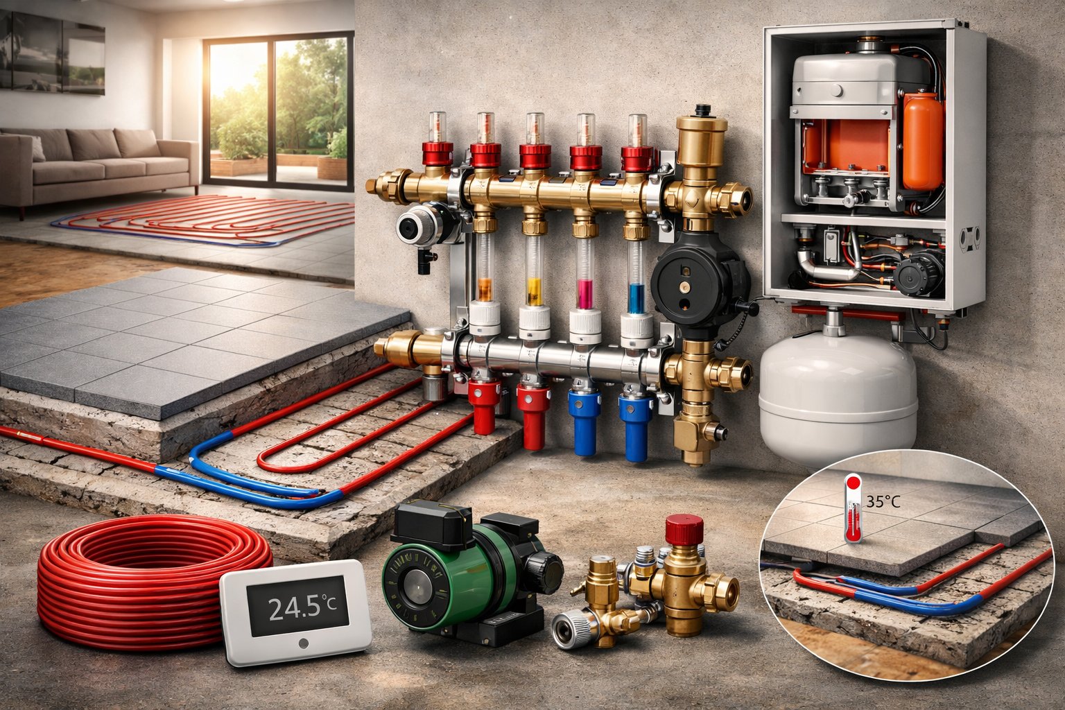 Podlahové vykurovanie - nové komponenty v ponuke