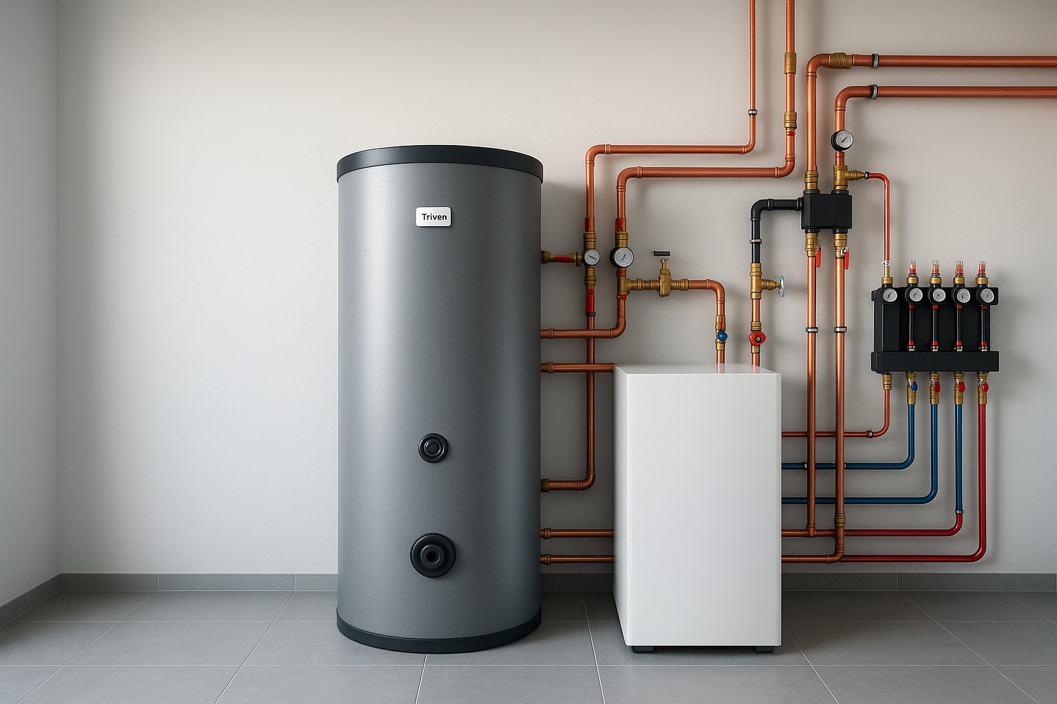 Vzorové zapojenie akumulačnej nádrže do systému