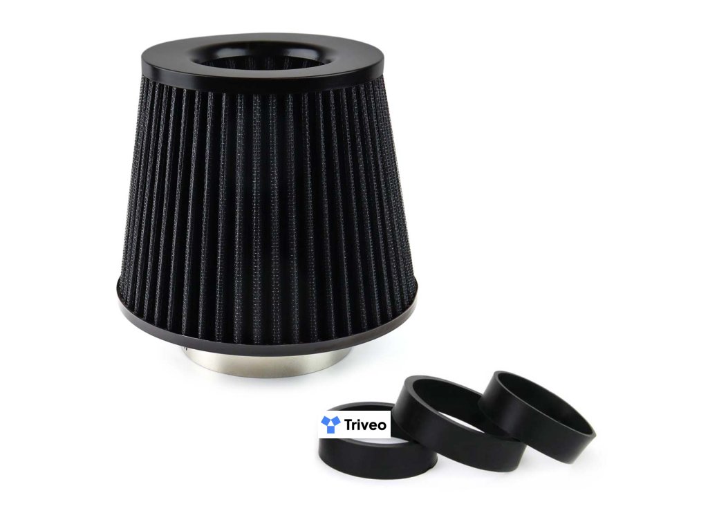 Kužeľový vzduchový filter černý + 3 adaptéry