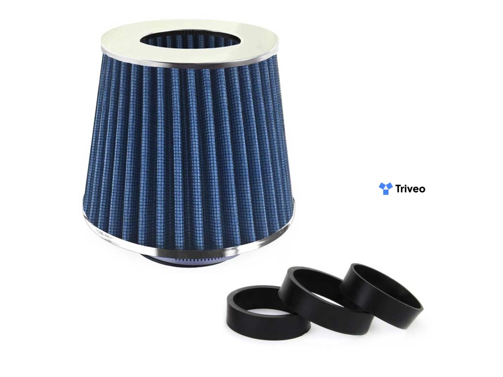 Kužeľový vzduchový filter Modrý + 3 adaptéry