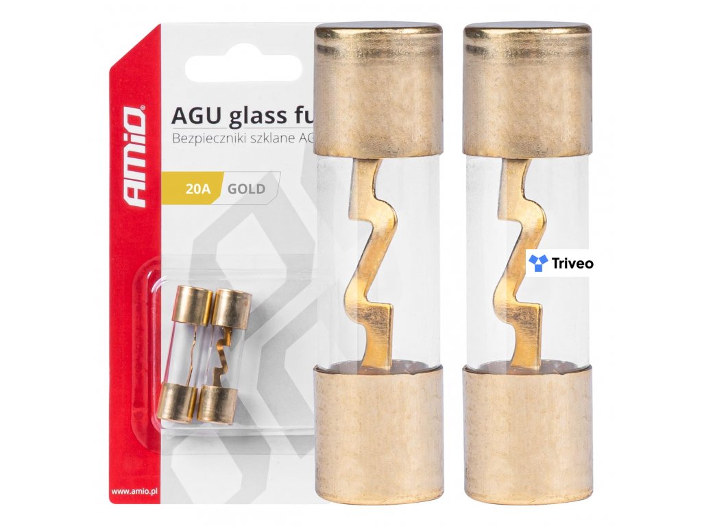 Sklenené poistky AGU GOLD blister 2ks