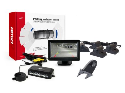 Parkovacie senzory TFT01 4,3" kamera HD-502-IR 4-senzory