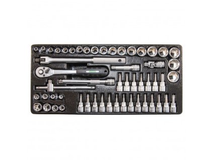 Gola sada 3/8" sada 54-dielna, PVC pláto HA004
