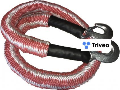 Ťažné lano pružné s 2 karabínami 2500-3500 kg