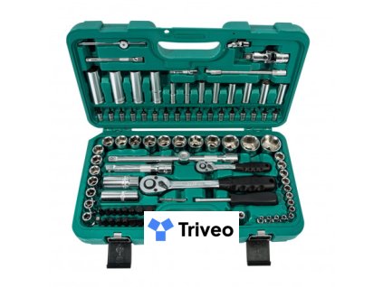 Gola sada 1/4"-1/2" 94-dielna s kovovými sponami H4056B