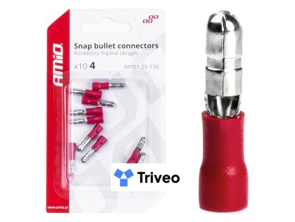 Elektrický konektor – kolík valcový 4mm 0.5-1.5mm2 10A 10 ks