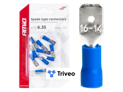 Elektrický konektor – samec 6.35mm 1.5-2.5mm2 15A 10 ks