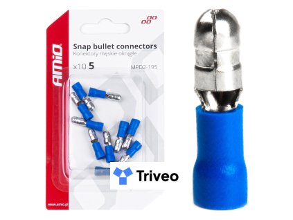 Elektrický konektor – valcový kolík 5mm 1.5-.25mm2 15A 10 ks