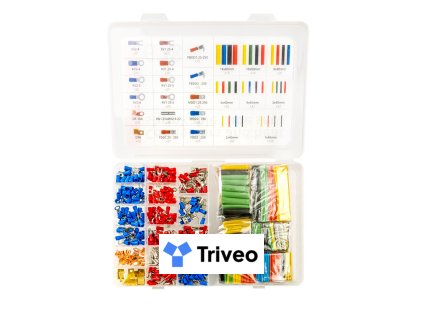 Sada izolovaných konektorov 350 kusov plus 328 zmršťovacích bužírok