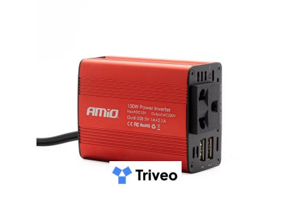 Menič napäta AMiO 12V/230V 150W/300W 2xUSB PI01