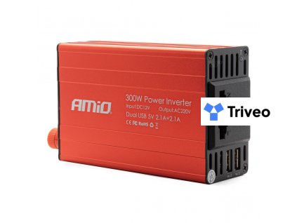 Menič napätia AMiO 12V/220V 300W/600W 2xUSB PI03