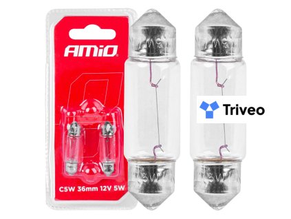 Halogénové žiarovky C5W Festoon SV 8,5-8 36mm 12V 2ks blister