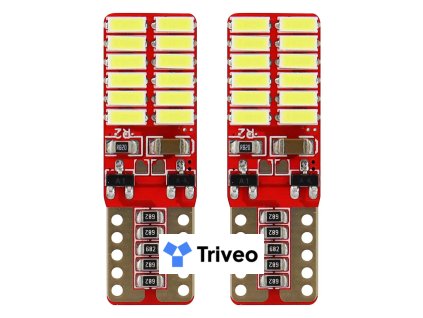 LED žiarovky CANBUS 24SMD 4014 T10e (W5W) White 12V/24V