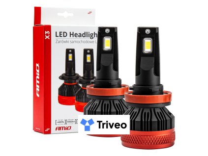 LED žiarovky hlavného svietenia H8/H9/H11 X3 Series AMiO