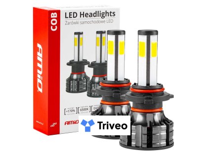 LED žiarovky hlavného svietenia HB3 COB 4Side AMiO
