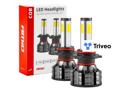 LED žiarovky hlavného svietenia HB4 COB 4Side AMiO