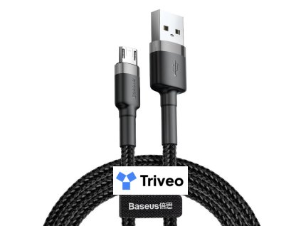 Kábel USB to micro USB Cafule 2.0A 3m black&gray Baseus