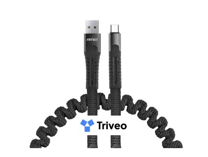 Pružinový kábel USB+microUSB 1.2m FullLINK UC-12