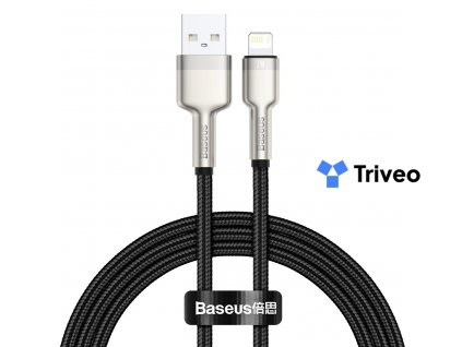 USB kábel Lightning Baseus Cafule, čierny 2,4A 1m