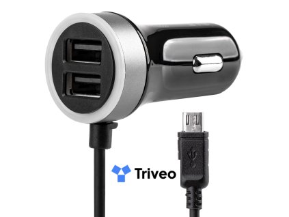 Nabíjačka do auta 12/24V Micro + 2x USB 2.4A PCH PRO-01
