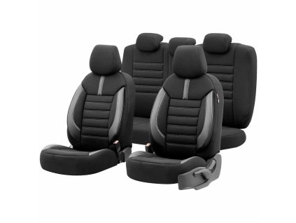 Sada autopoťahov OTOM LIMITED 102 BLACK/GREY 3-ZIP