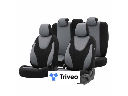 Sada autopoťahov OTOM RUBY 1202 GREY/BLACK 3-ZIP