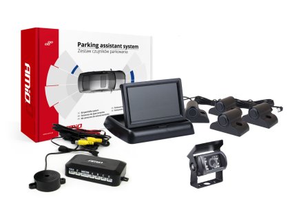 Parkovacie senzory TFT02 4,3" kamera HD-501-IR 4-senzory
