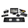 Parkovacie senzory TFT01 4,3” kamera CAM-402 LED v podložke pod ŠPZ, 4-senzory