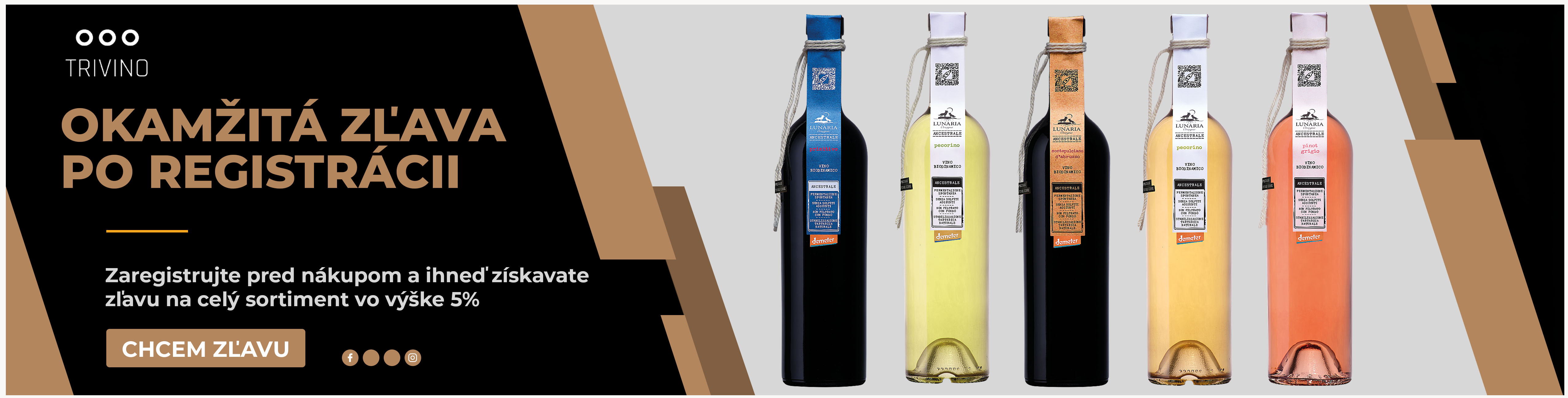 Sleva na celý sortiment vína po registraci