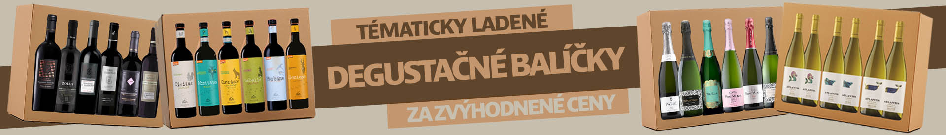 Tématicky laděné degustační balíčky vín