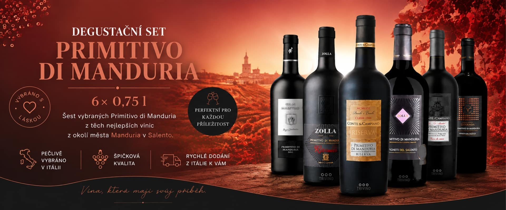 Degustační set Primitivo di Manduria