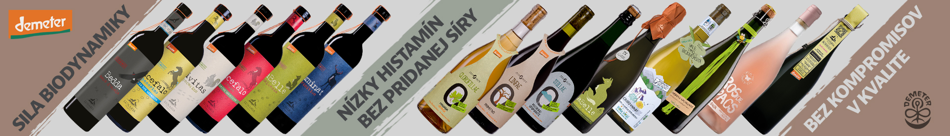 Nízkohistamínové biodynamické vína Demeter