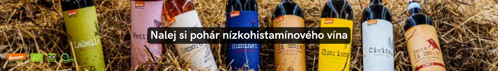 Nízkohistamínové biodynamické vína Demeter