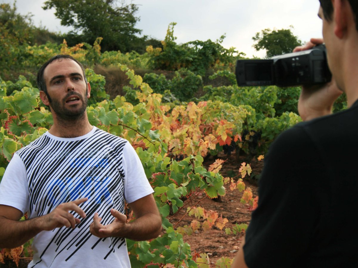 Natáčanie dokumentu Garnachas de España vo vinici