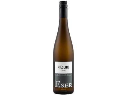 ESER Riesling Trocken – úplne suchý Rheingau Riesling, svetlo slamovo žltý, citrusy, zelené jablko a minerálny záver