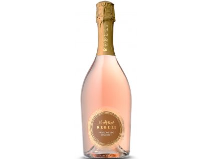 Rebuli Rosé Brut Prosecco DOC Treviso s jemnou ružovou farbou a vôňou červeného ovocia