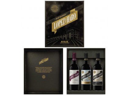 LOPEZ DE HARO Rioja Tempranilo+Rioja Crianza+Rioja Reserva (3 bottles), 3x0,75l