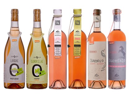 Oranžové vína degustačný balíček – naturálne vína z Talianska, nefiltrované bio vína z odrôd Pinot Grigio a Malvasia