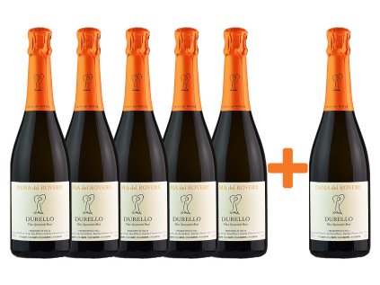 Dama del Rovere Durello 5+1 zadarmo – šumivé brut víno z Talianska, svieže a minerálne bublinky v akciovom balení