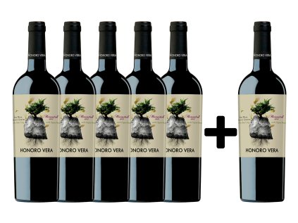 Honoro Vera Monastrell Organic 5+1 zadarmo – bio červené víno z Jumilly, plné ovocia, výhodné balenie
