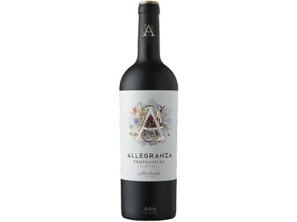 Fľaša červeného vína Allegranza Tempranillo s modernou etiketou