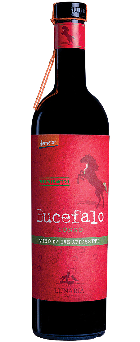 LUNARIA Bucefalo Rosso Vino Da Uve Appassite červené 13,50% 0,75l (čistá fľaša)